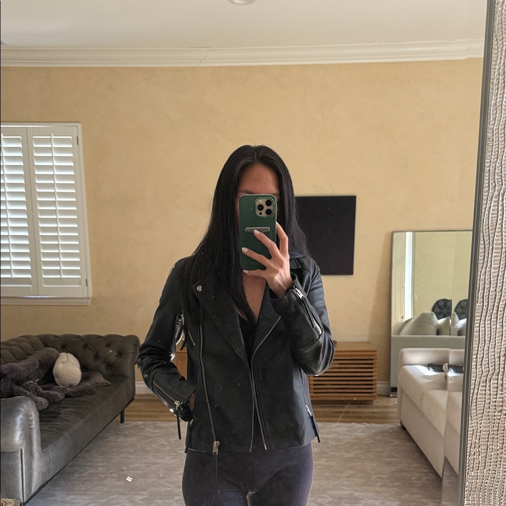 Topshop Black Leather Jacket